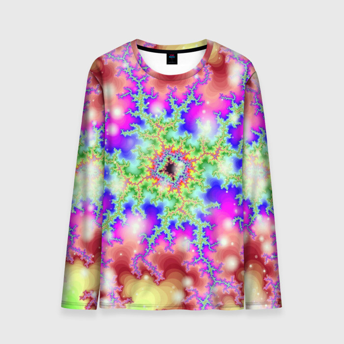 Мужской лонгслив 3D Абстракция фото
