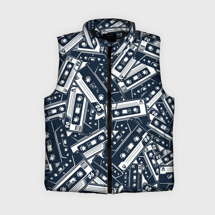 Женский жилет утепленный 3D retro pattern фото