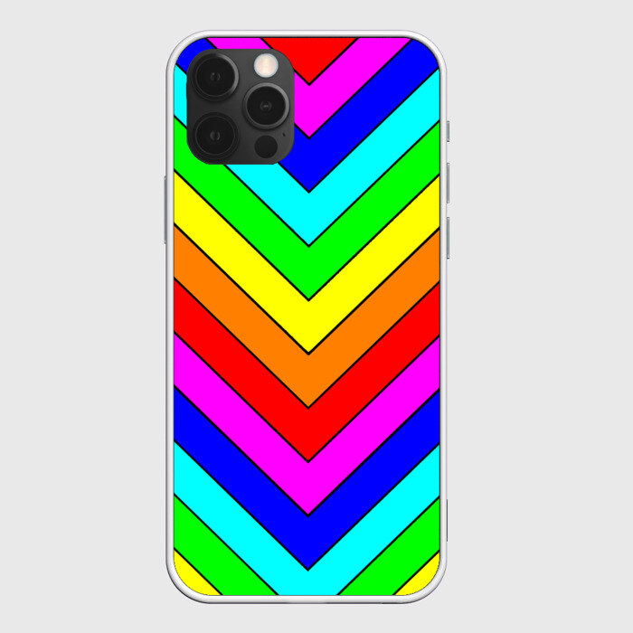 Чехол для iPhone 12 Pro Max Rainbow Stripes фото