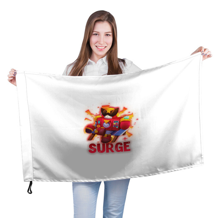 Флаг 3D Сердж Бравл Старс (Surge BS) фото