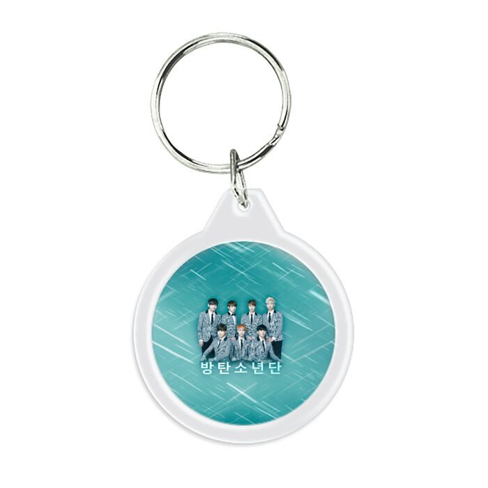 Брелок круглый BTS фото