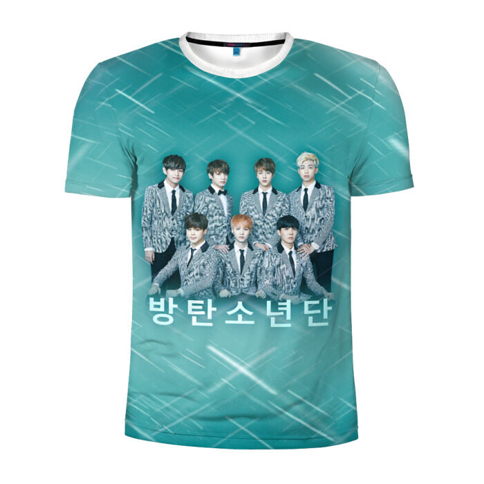 Мужская футболка 3D спортивная BTS фото