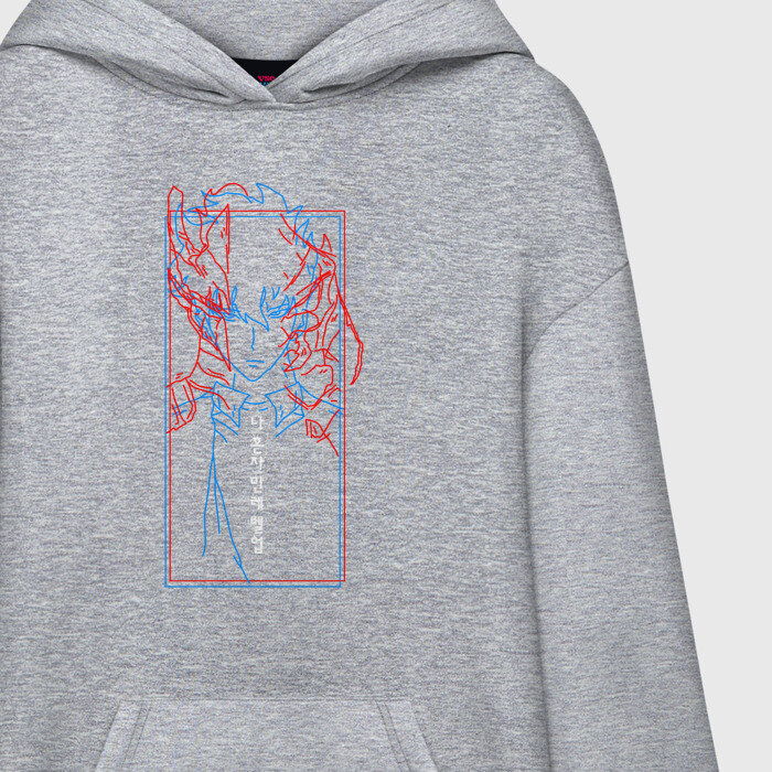 Худи SuperOversize хлопок Поднятие уровня в одиночку фото