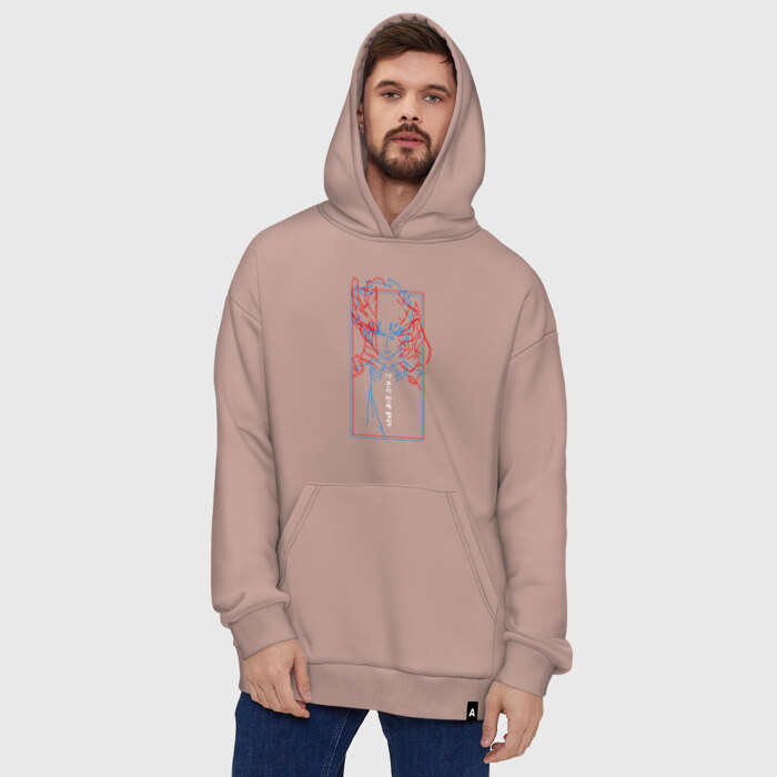 Худи SuperOversize хлопок Поднятие уровня в одиночку фото