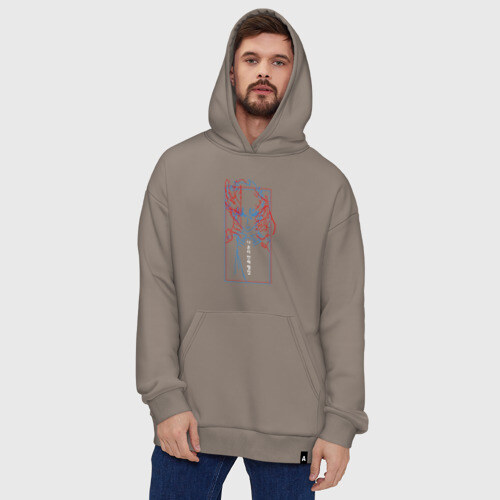 Худи SuperOversize хлопок Поднятие уровня в одиночку фото