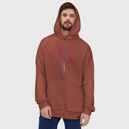 Худи SuperOversize хлопок Поднятие уровня в одиночку фото