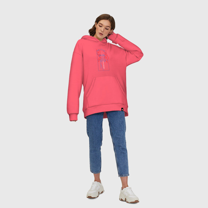 Худи SuperOversize хлопок Поднятие уровня в одиночку фото