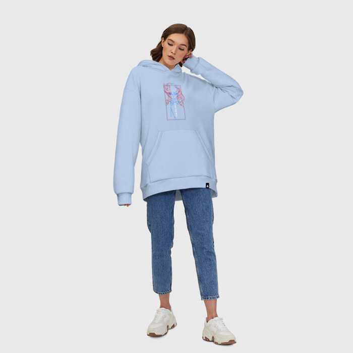 Худи SuperOversize хлопок Поднятие уровня в одиночку фото