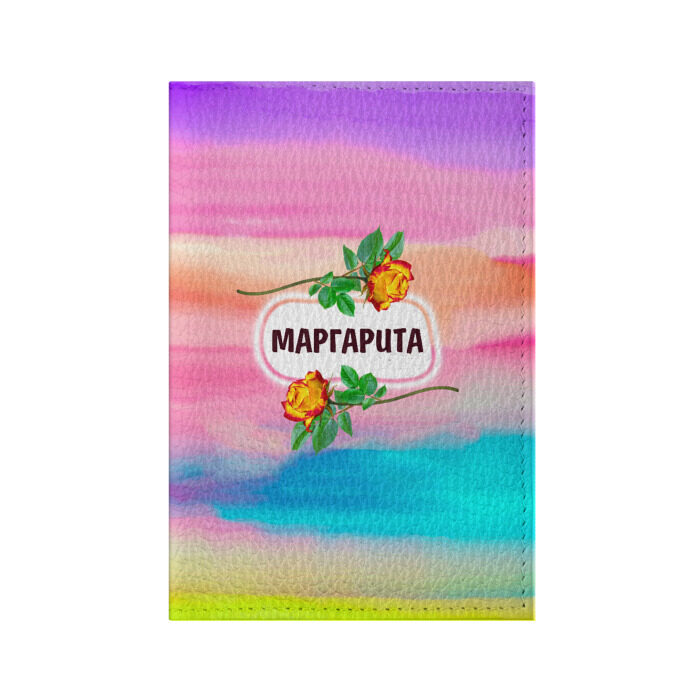 Обложка для паспорта матовая кожа Маргарита фото