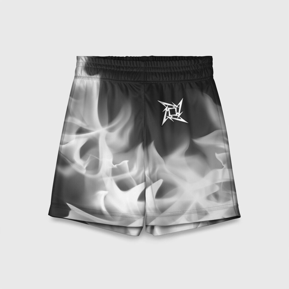 Детские спортивные шорты 3D METALLICA МЕТАЛЛИКА фото