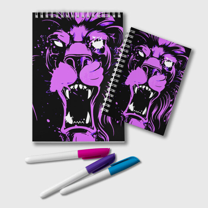 Блокнот Pink lion фото