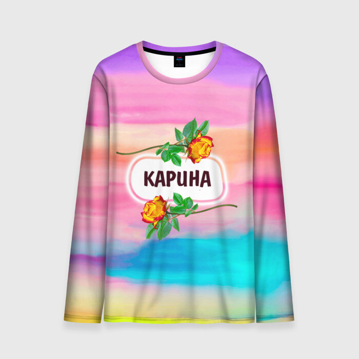 Мужской лонгслив 3D Карина фото