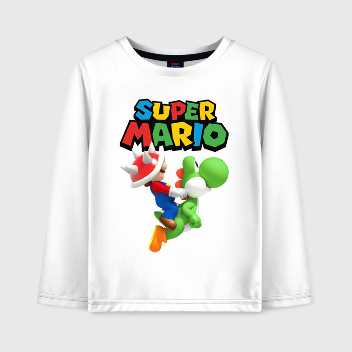 Детский лонгслив хлопок Super Mario фото