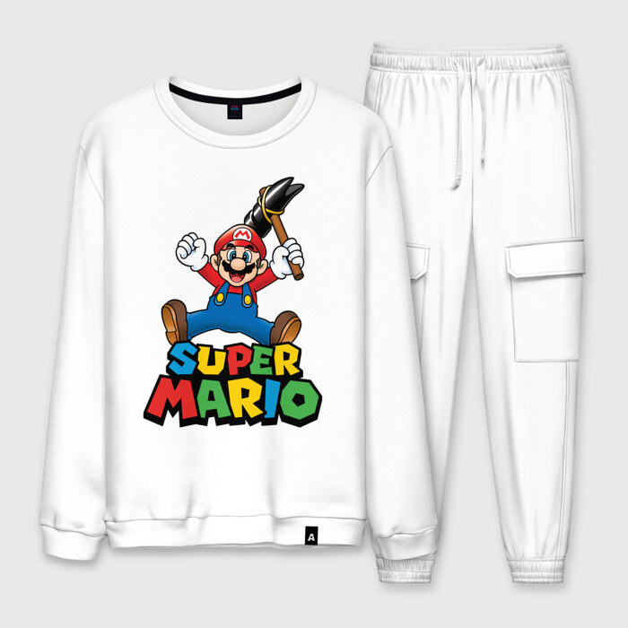 Мужской костюм хлопок Super Mario фото