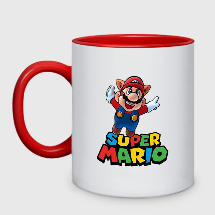 Кружка двухцветная Super Mario фото