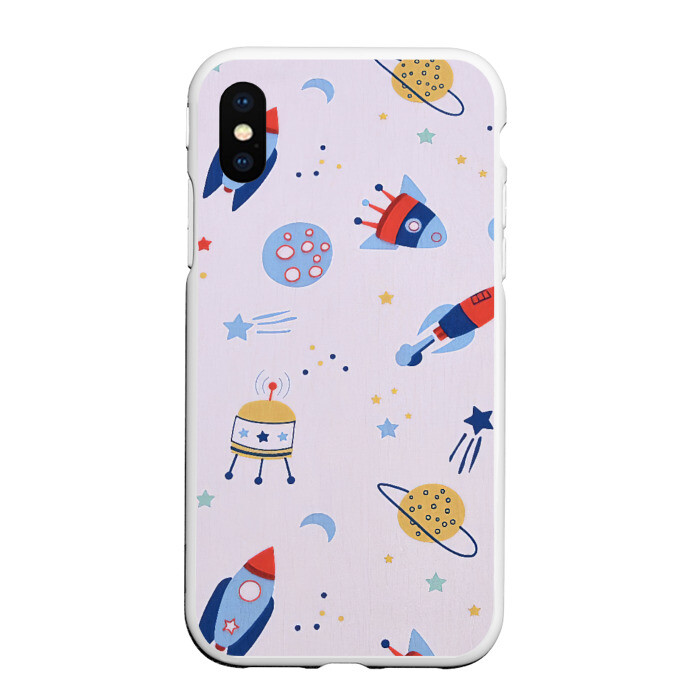 Чехол для iPhone XS Max матовый Рисунок космоса фото