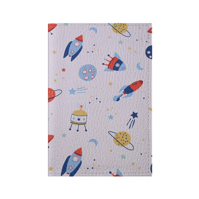 Обложка для паспорта матовая кожа Рисунок космоса фото