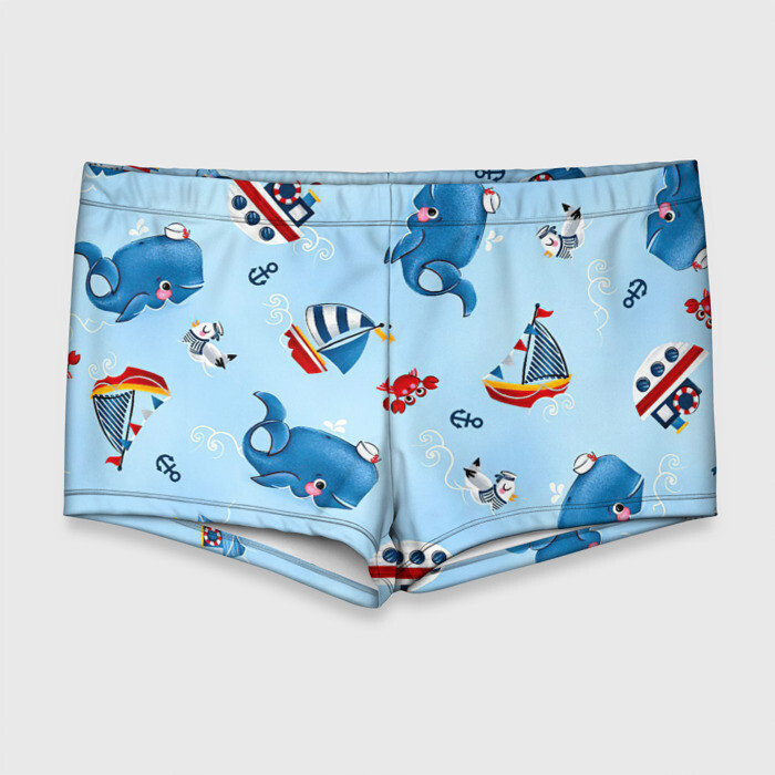 Мужские купальные плавки 3D Морская атмосфера фото