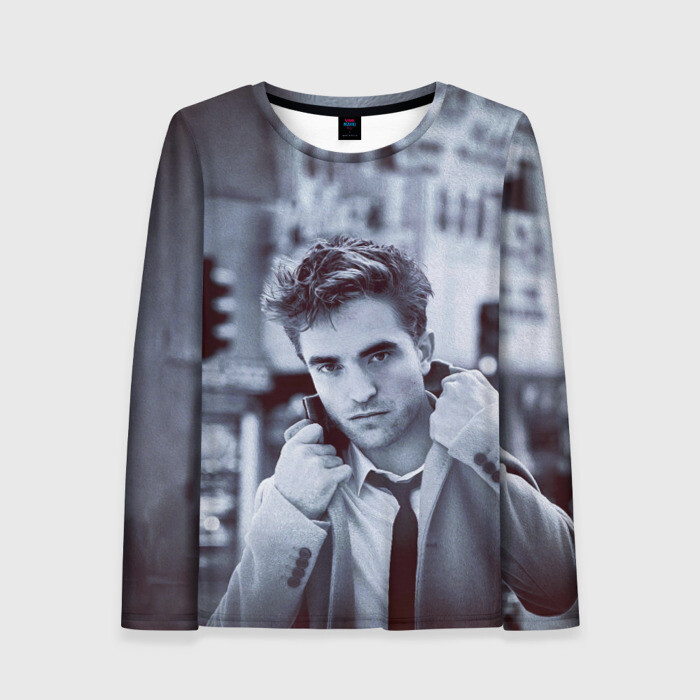 Женский лонгслив 3D Роберт Паттинсон фото