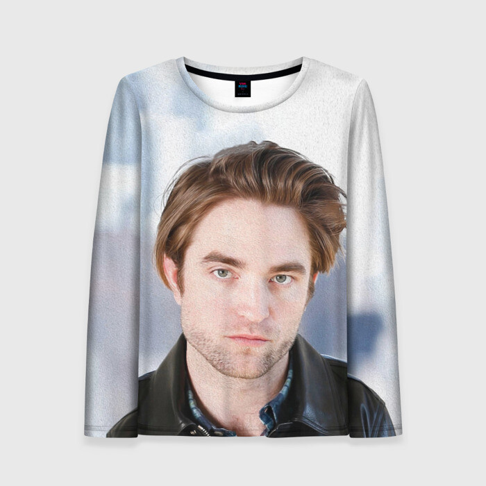 Женский лонгслив 3D Роберт Паттинсон фото