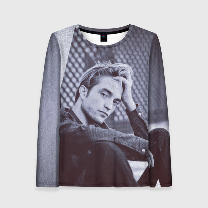 Женский лонгслив 3D Роберт Паттинсон фото