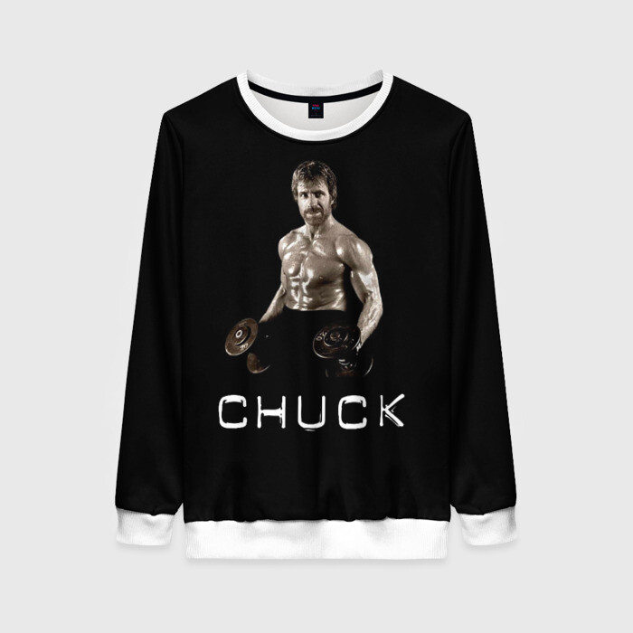 Женский свитшот 3D Чак Норис фото