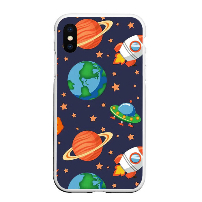 Чехол для iPhone XS Max матовый Космическое путешествие фото