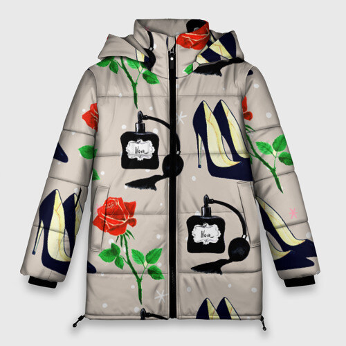 Женская зимняя куртка 3D Фешн-принт фото