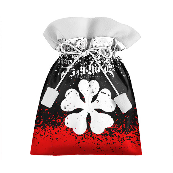 Подарочный 3D мешок Черный клевер. фото