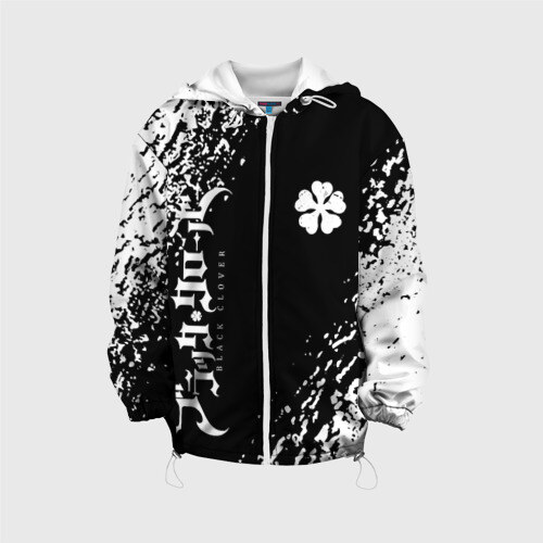 Детская куртка 3D Черный клевер фото