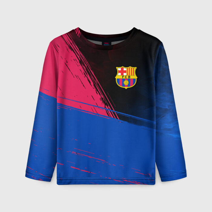 Детский лонгслив 3D BARCELONA / БАРСЕЛОНА фото