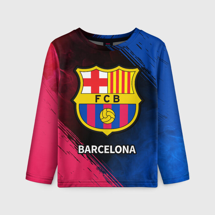 Детский лонгслив 3D BARCELONA / БАРСЕЛОНА фото