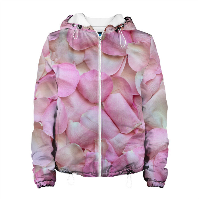 Женская куртка 3D Лепестки роз фото