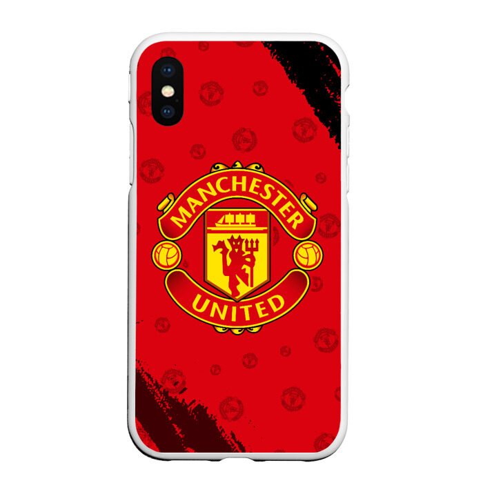 Чехол для iPhone XS Max матовый MANCHESTER UNITED фото