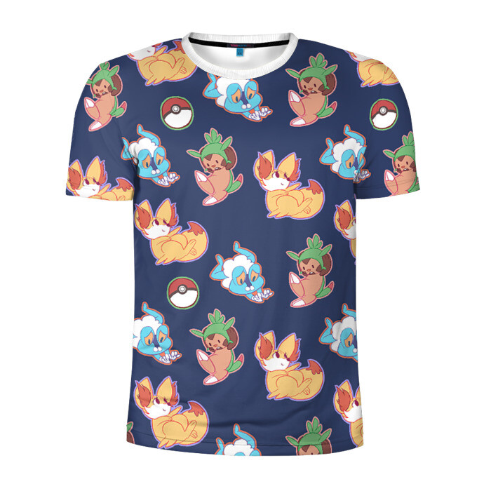 Мужская футболка 3D спортивная Милые монстрики фото