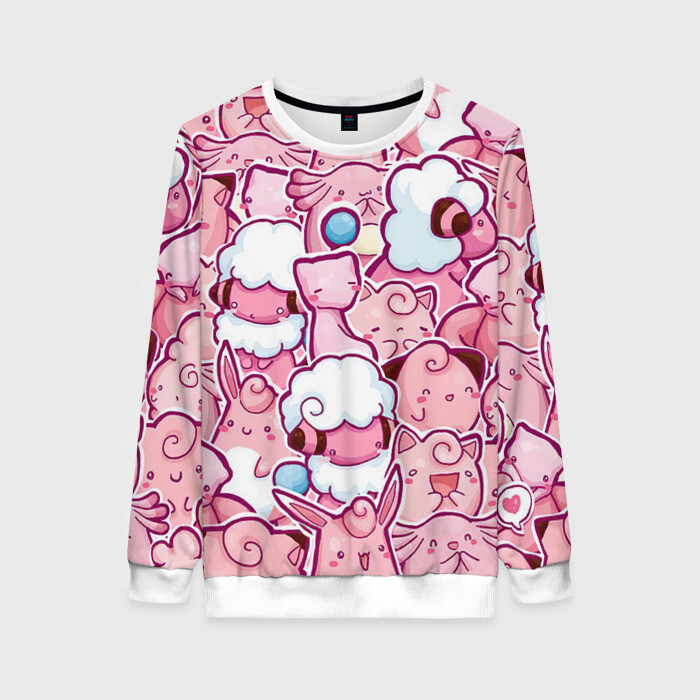 Женский свитшот 3D Розовое собрание фото