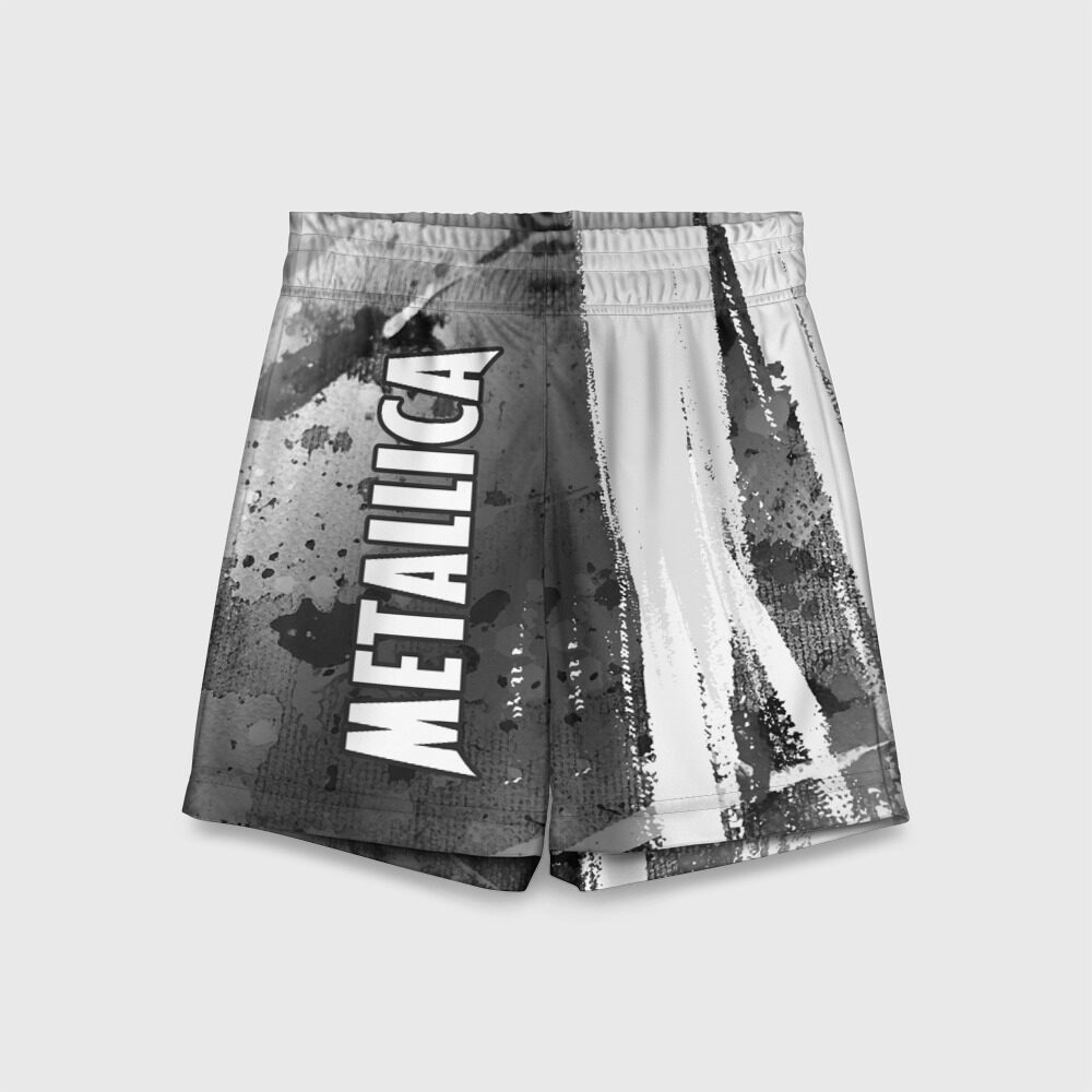 Детские спортивные шорты 3D METALLICA МЕТАЛЛИКА фото