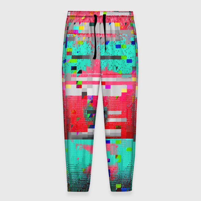 Мужские брюки 3D Glitch фото