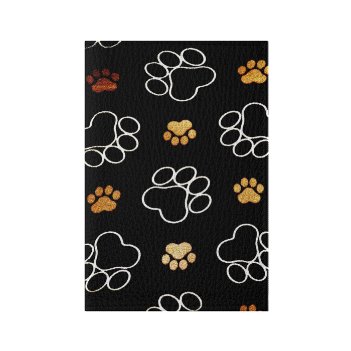 Обложка для паспорта матовая кожа Лапки фото