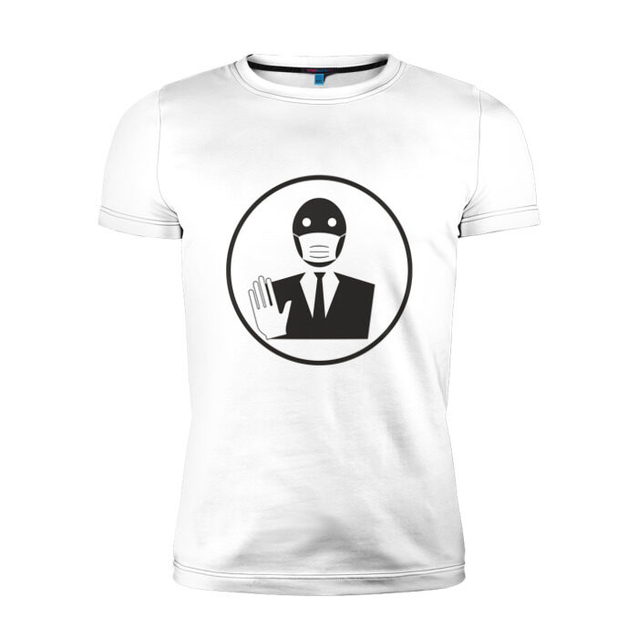 Мужская футболка хлопок Slim The virus 19-02 фото