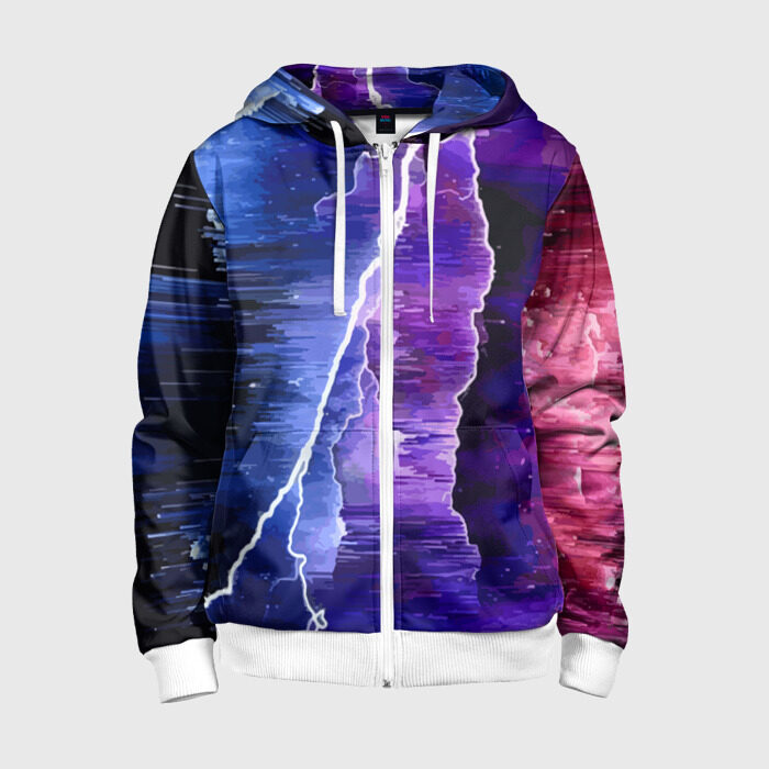 Детская толстовка 3D на молнии Молния фото