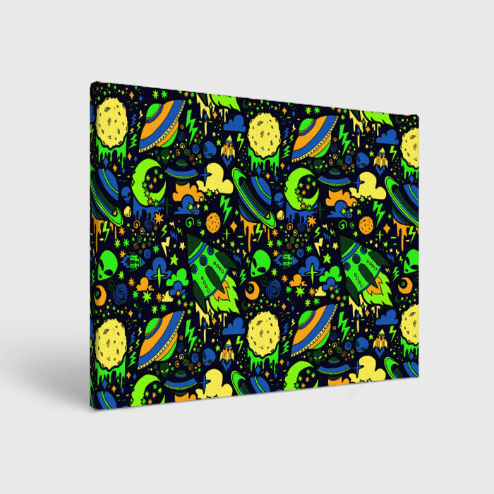 Холст прямоугольный НЛО фото