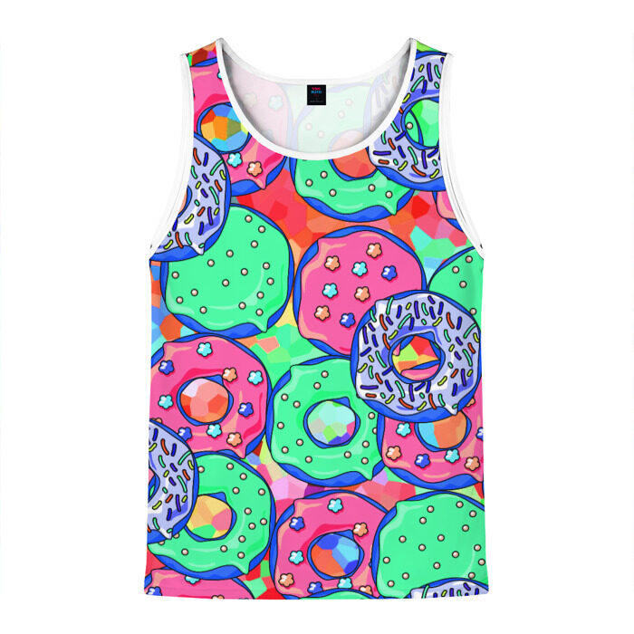 Мужская майка 3D Donuts фото