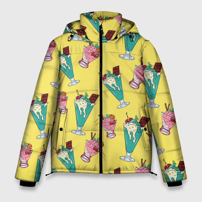 Мужская зимняя куртка 3D Холодные вкусняшки фото