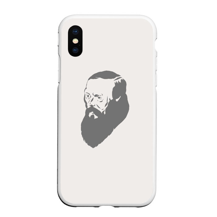 Чехол для iPhone XS Max матовый Достоевский Федор Михайлович фото