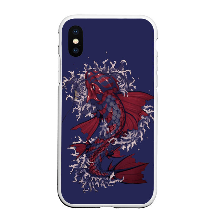 Чехол для iPhone XS Max матовый Рыбка дракон фото