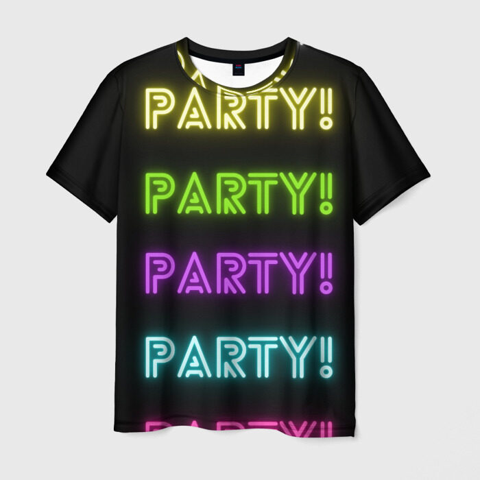 Мужская футболка 3D Пати фото