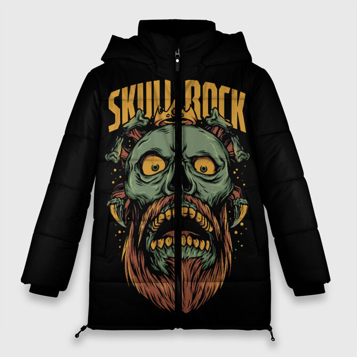Женская зимняя куртка 3D Skull Rock фото