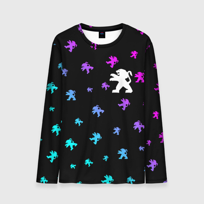 Мужской лонгслив 3D PEUGEOT / Пежо фото