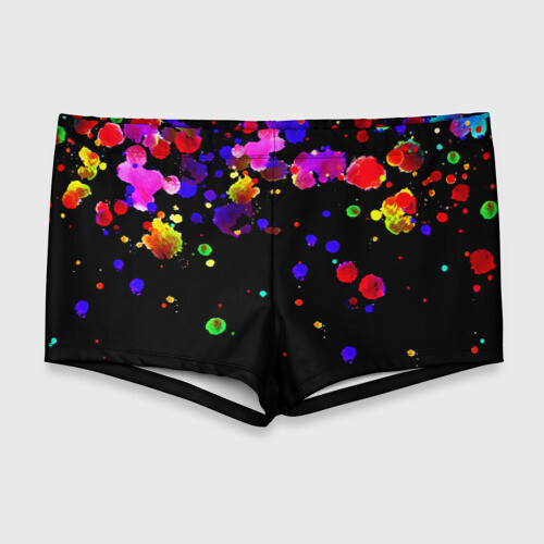 Мужские купальные плавки 3D ПЯТНА КРАСКИ фото